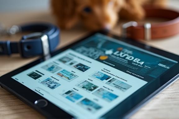 Illustrazione concettuale della struttura di un sito web per animali